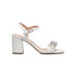 Sandali bianchi da donna con maxi-catena e tacco 7 cm Lora Ferres, Donna, SKU w042000466, Immagine 0
